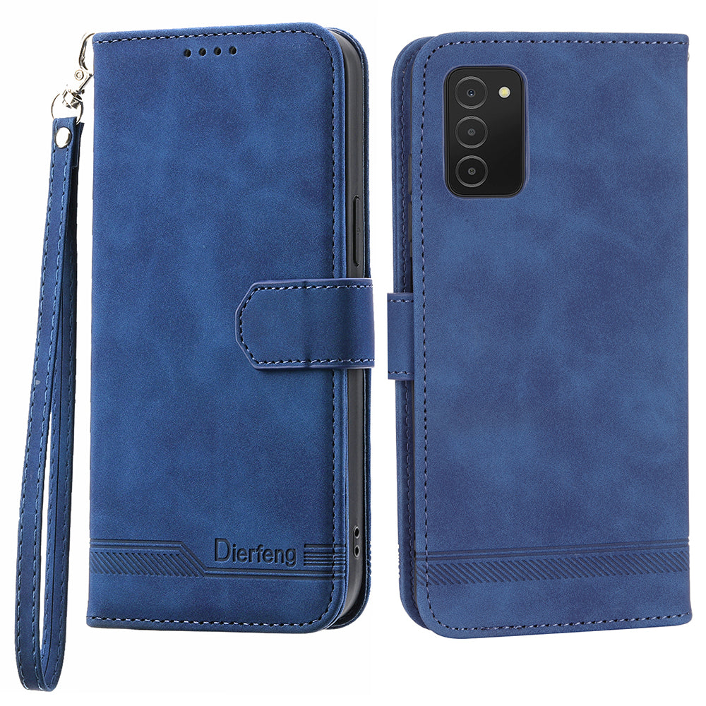 DIERFENG DF-03 Phone Case for Samsung Galaxy A03s (166.5 x 75.98 x 9.14mm) Stand Wallet Lines Imprinted Leather Phone Cover DIERFENG DF-03 Phone Case for Samsung Galaxy A03s (166.5 x 75.98 x 9.14mm) Stand Wallet Lines Imprinted Leather Phone Cover